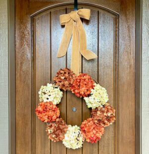 DIY Fall Hydrangea Wreath Easy