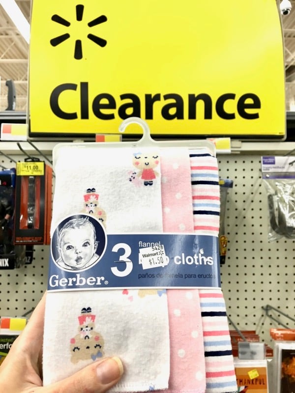 Baby blankets on clearance at Walmart.