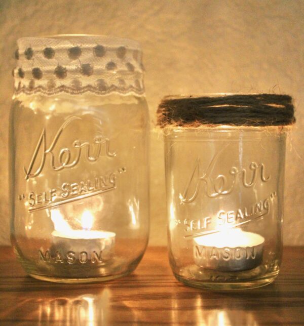 Mason Jar Candles Holders
