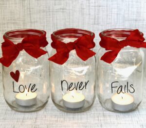 Valentine’s Day Mason Jar Candles