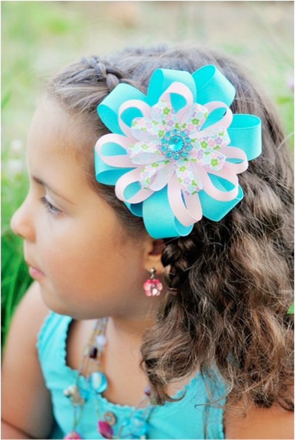 Ribbon Flower Hair Clip