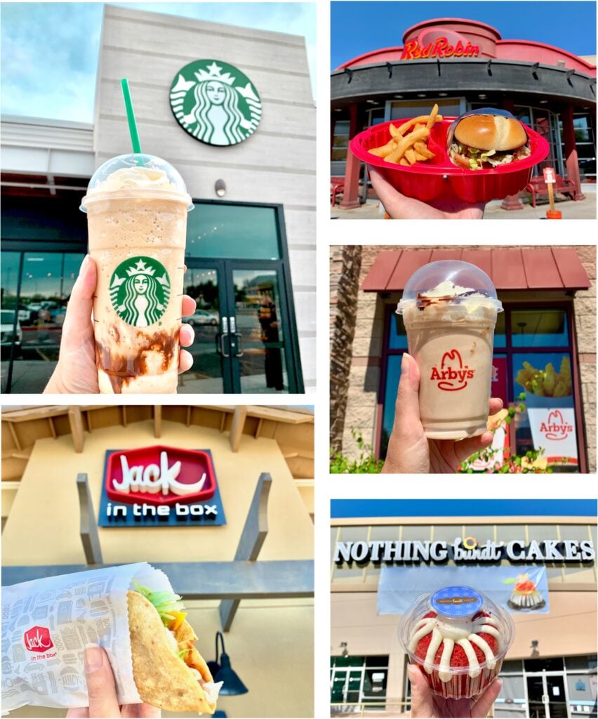 Collage of restaurants.