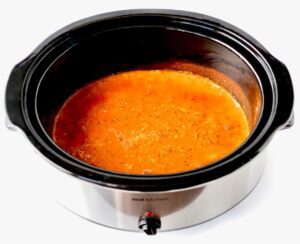 Tomato Soup in a slow cooker.