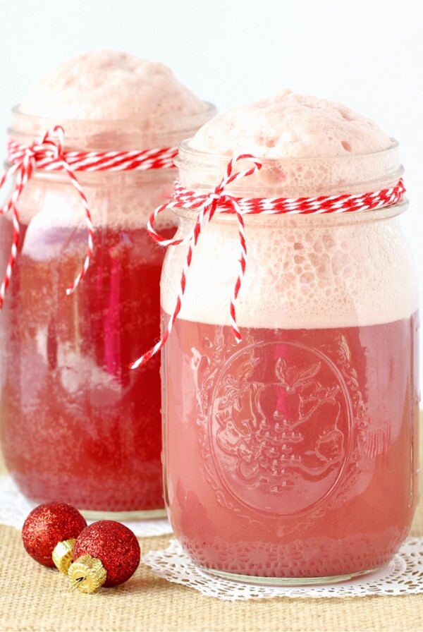 Christmas Punch in two jars.