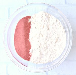 Dry Cherry cookie ingredients in bowl.