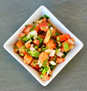 Chipotle Pico de Gallo in a small bowl.