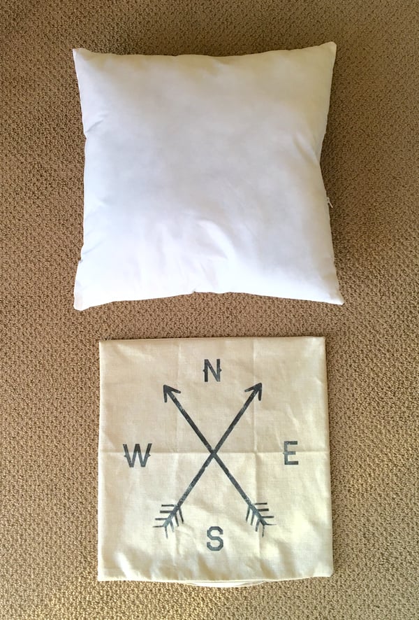 Throw pillow and throw pillow cover.