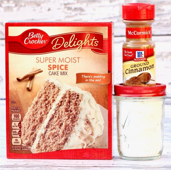 Ingredients for cookies with cinnamon and sugar.