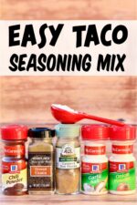 Ingredients for homemade taco seasoning mix.