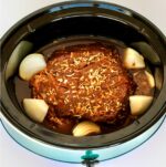 Beef Chuck Roast in crock pot.