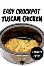 Creamy Tuscan Chicken in crock pot.