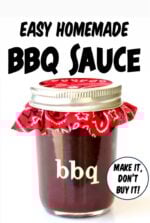 Homemade bbq sauce in mason jar.