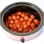 Italian Meatballs in crockpot.