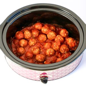 Italian Meatballs in crockpot.