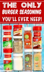 Ingredients for homemade burger seasoning.