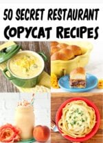 Collage of four restaurant copycat recipes.