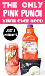 Pink punch ingredients.