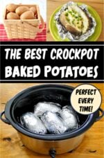 Baked potatoes in crockpot.