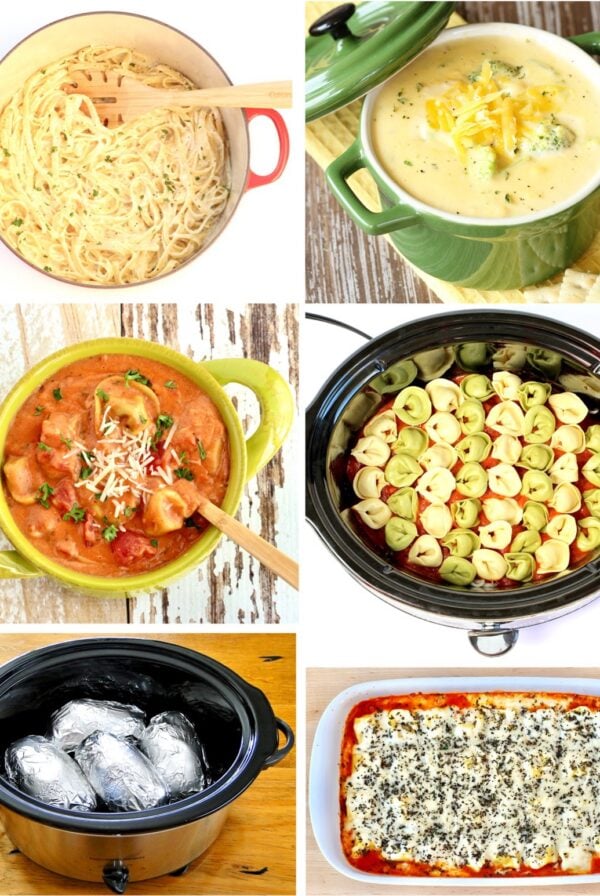 Collage of six Meatless Meals.