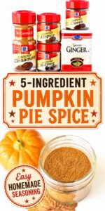 DIY Pumpkin pie spice in small mason jar.