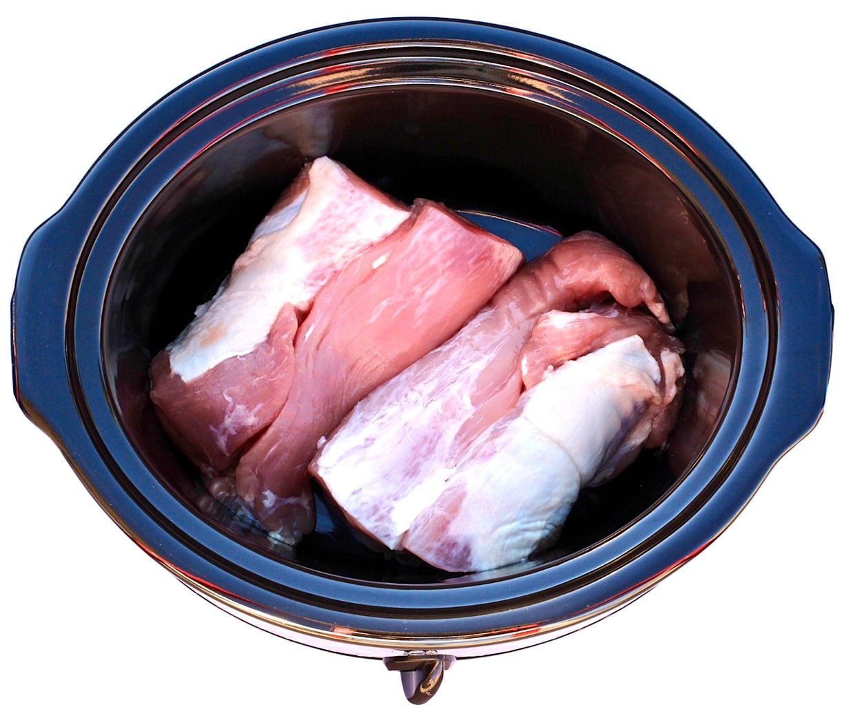 Pork tenderloin in slow cooker.