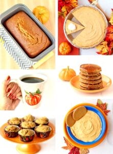Collage of easy pumpkin recipes.