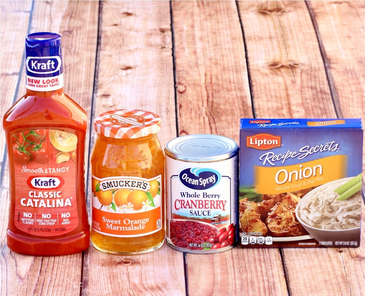 Ingredients to make cranberry orange chicken.