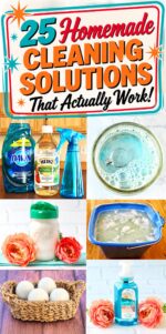 Collage of DIY Homemade Cleaning Solutions.