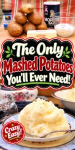 Fluffy mashed potatoes on plate with fork.