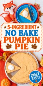 No bake pumpkin pie with whip cream on top.
